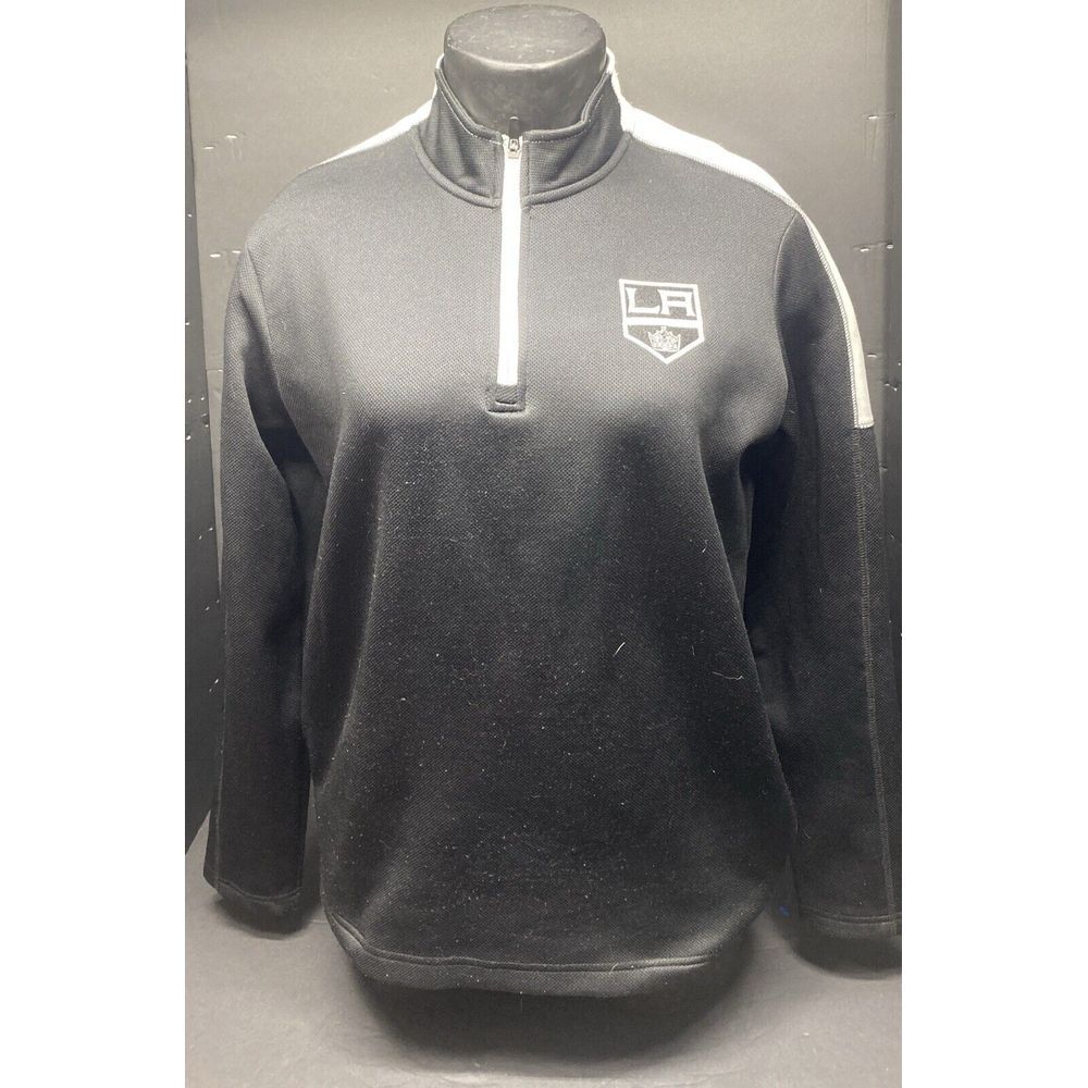 NHL LA Kings Men's‎ Size L Jacket Official Licensed 1/4 Zip Pullover Embroidered